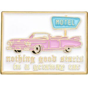 TAYLOR SWIFT NOTHING GOOD STARTS IN A GETAWAY CAR ENAMEL LAPEL PIN BROOCH NWT